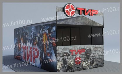 Палатка для пневматического тира, длина 6 метров (Вариант 3)